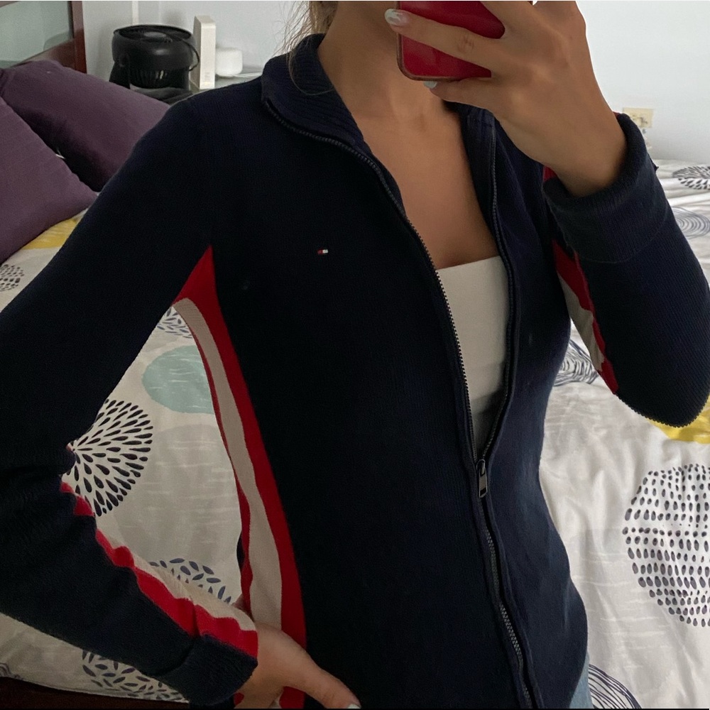 Navy Blue Tommy Hilfiger zip-up jacket